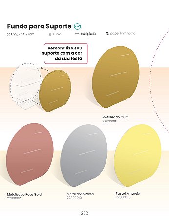 Fundo para suporte de acrilico Cromus papel laminado 29x26,5CM