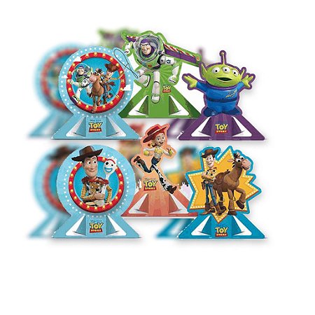 Decoração festa Toy Story Display de mesa - 6 Unidades