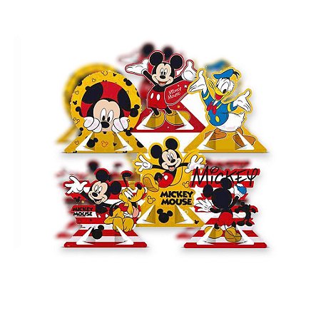 Decoração Mickey Mouse festa Display de mesa - 6 Unidades