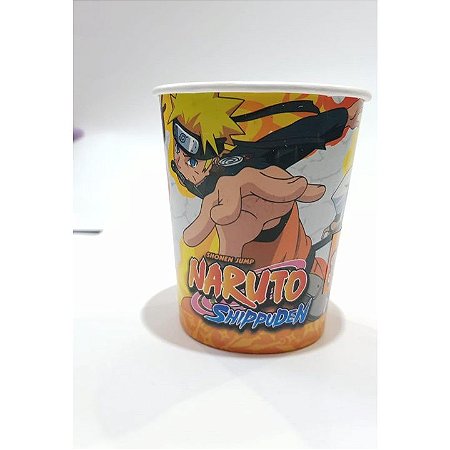 8 Lembrancinha copos decoração Naruto festa de aniversário