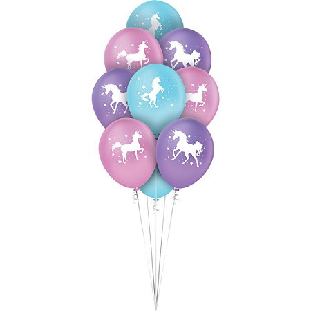 25 Bexigas Balões Unicórnio decoração festa aniversário