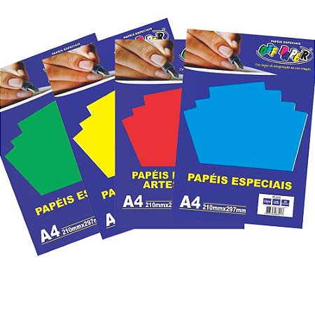 20 folhas Papel Color Plus Off Paper 180g artesanato