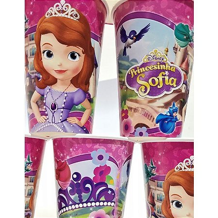 12 Lembrancinha Princesinha Sofia Copos Aniversário festa