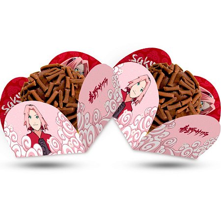 40 Forminhas Sakura Naruto decoração festa Aniversário