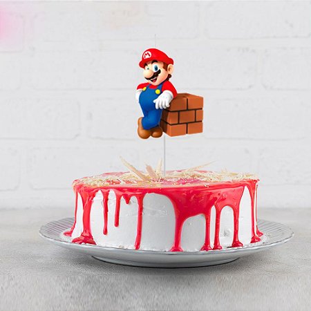 Vela Decoração Super Mario festa aniversário