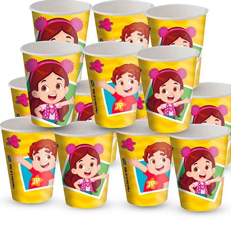 8 Lembrancinhas copos Maria Clara e JP decoração festa