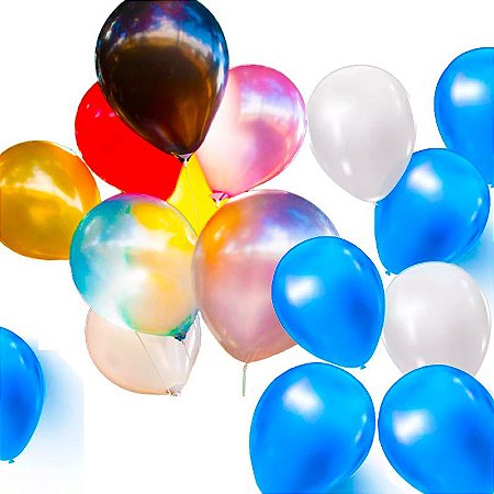 50 Bexigas balões nº 9 lisos Decoração festa mais brilho