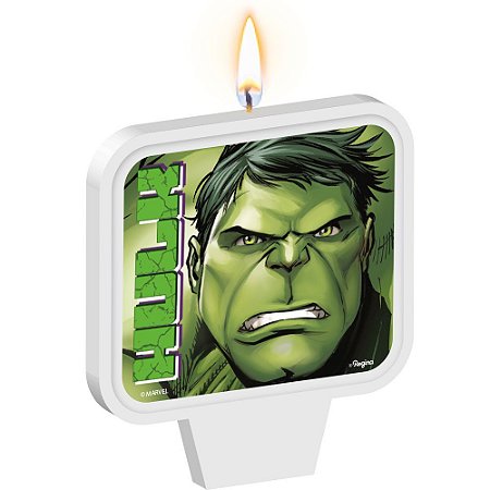 Vela Hulk Decoração Festa topo bolo aniversário