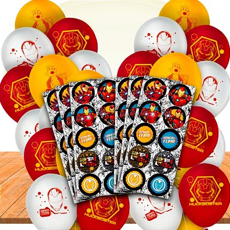 Kit festa completo 55 itns Decoração Homem De Ferro Iron-man