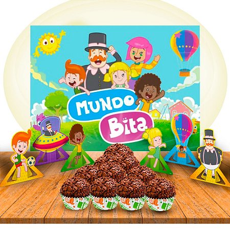 Kit festa completo 107 pçs Decoração Mundo Bita Aniversário