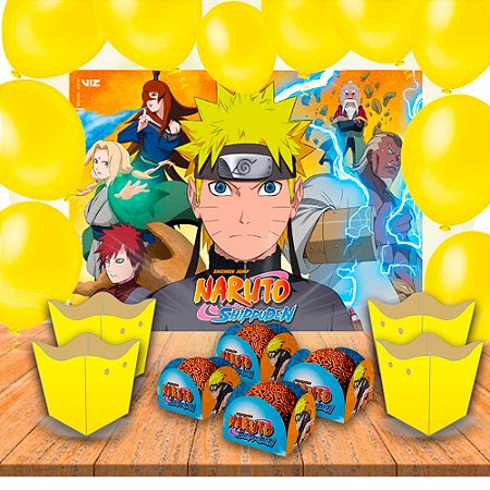 Kit Festa 101 Pçs Decoração Naruto aniversário completo