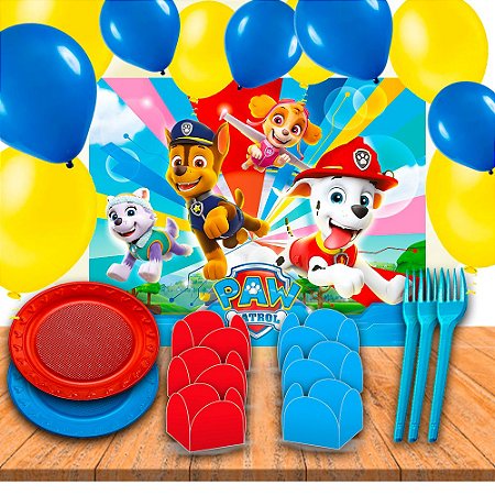 Kit festa COMPLETO Decoração Patrulha Canina 246 Itens