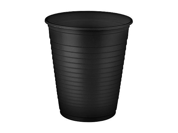 COPO PLÁSTICO DESCARTÁVEL 200 ml PRETO 50 un.