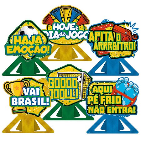 DECORACAO DE MESA COPA DO MUNDO BRASIL DIA DE JOGO 06 un.