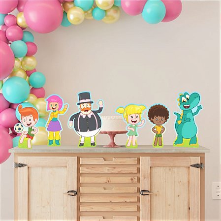 Decoração festa Mundo Bita Kit Centro mesa GIGANTE 29x20cm