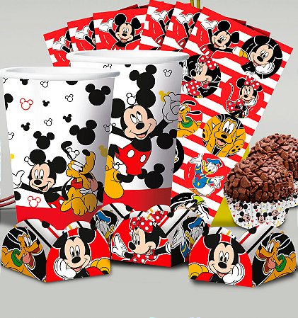 kit festa Decoração Mickey 188 pçs Aniversário Completo