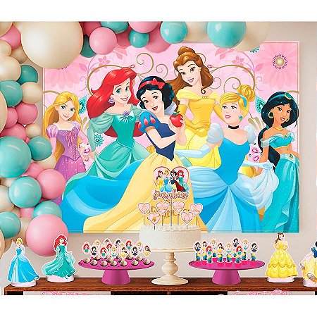 Painel TNT Gigante Decoração festa Princesas Disney aniversá