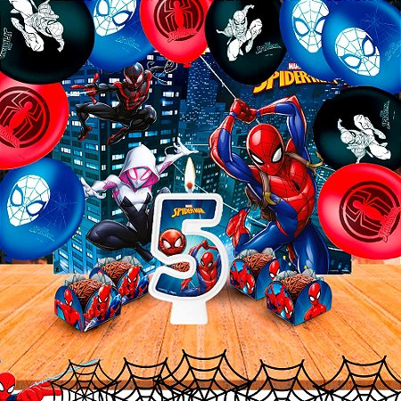 Kit Festa Homem aranha 77 itens decoração aniversário