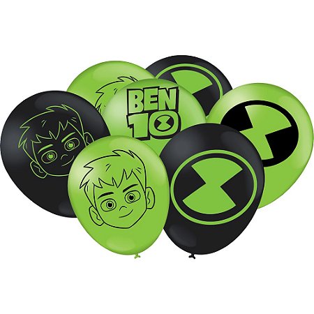 25 Balão bexigas n9" Decoração festa Ben 10