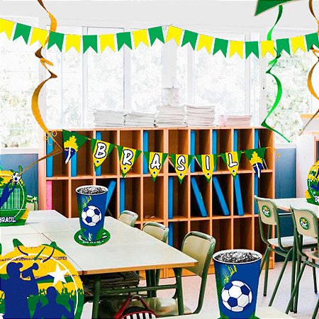 Faixa Bandeirola Decoração Copa Brasil Mais cor
