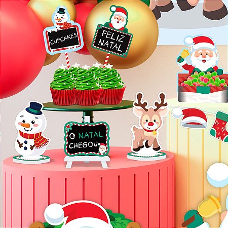 Centro/mesa Display Decoração Natal EVA 18x10,5cm