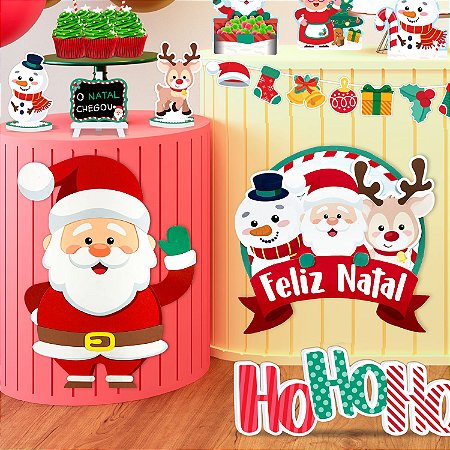 GUIRLANDA DECORAÇÃO NATAL FELIZ NATAL 26X27CM