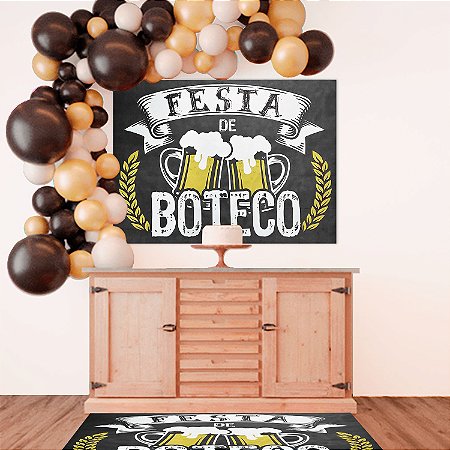 Painel GIGANTE Decoração Festa Boteco em TNT 1,40m