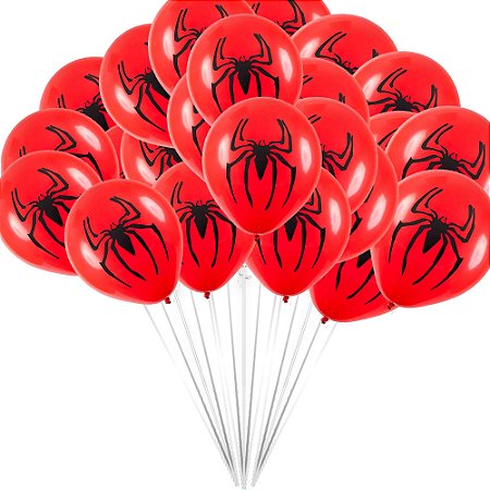 25 Bexigas balão n9 Decoração Homem Aranha Festa Aranha