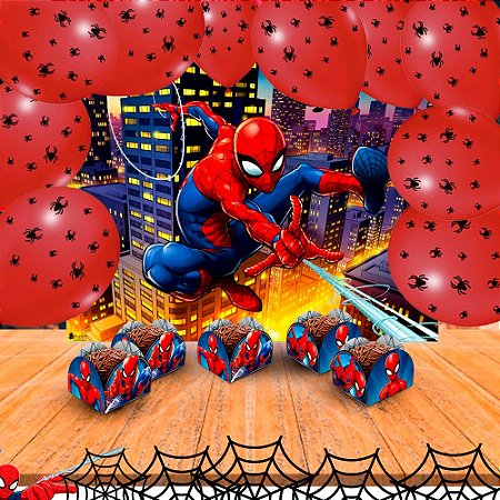 Kit Festa Homem aranha 76itns decoração aniversário completo