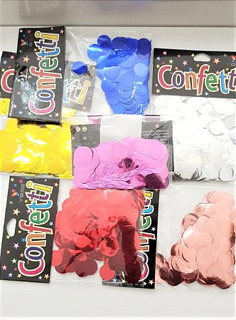 Confetes Metalizados Para Balão Bubble 10g mais brilho escolha cor