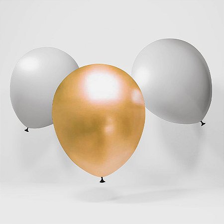25 bexigas  nº 9 balões Metalizadas decoração festa cor viva