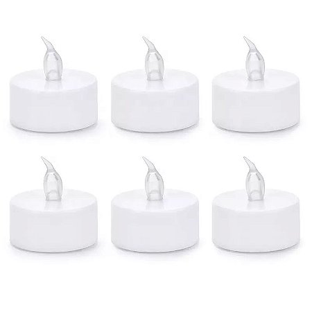 Kit Vela Led branco decoração linda mais durabilidade 3uni