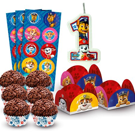Kit festa Completo 181 pçs Decoração Patrulha Canina 1 ANO