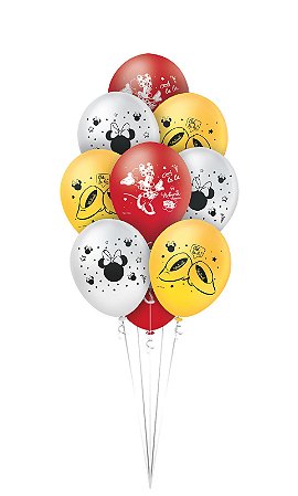 25 Balões Bexigas Decoração Minnie Festa mais cor