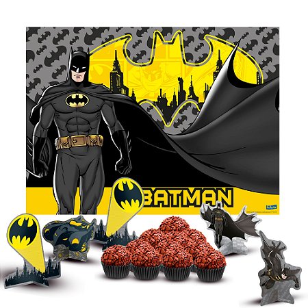 Kit festa completo 109pçs decoração Batman aniversário - Rivfestas itens  para Decoração de festas