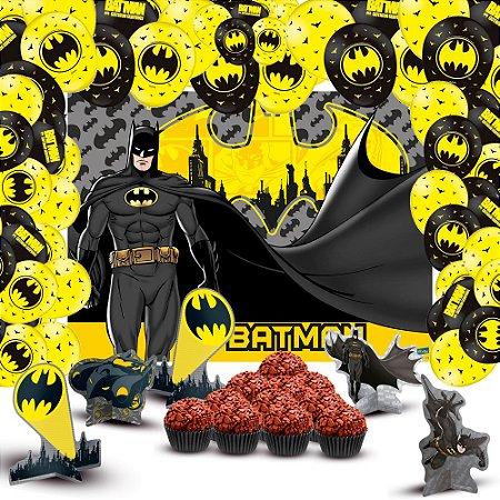 Kit festa Batman decoração aniversário completo 134 itens - Rivfestas itens  para Decoração de festas