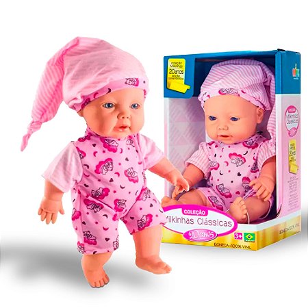 Boneca Coleção Milkinhas Classicas com Pijaminha e cheirnho