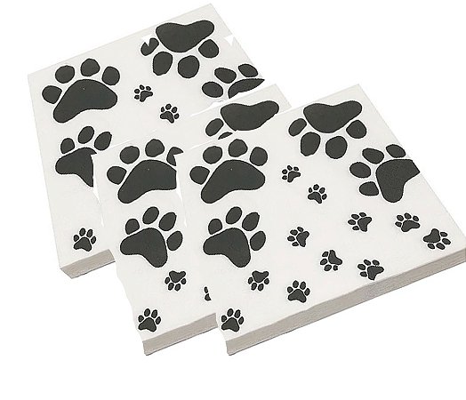 20 Guardanapos decoração patinhas patrulha festa aniversário 33x33cm