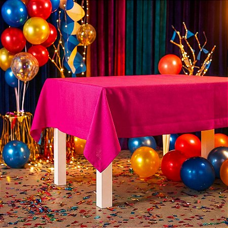 Toalha de mesa GRANDE 2x1m TNT Rosa pink decoração festa