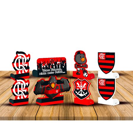 8 Display de mesa Decoração FLAMENGO festa completa