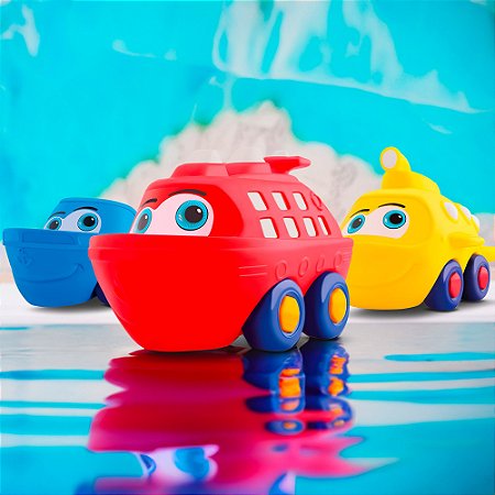 Kit Carrinho Vinil NAUTICA BABY START SOFT Brinquedos bebê