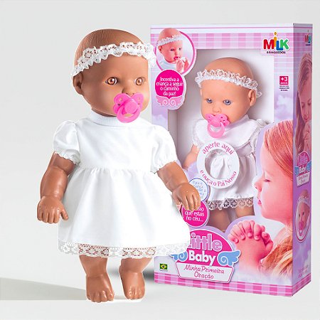 Boneca Little Baby Negra Minha Primeira Oração aprender