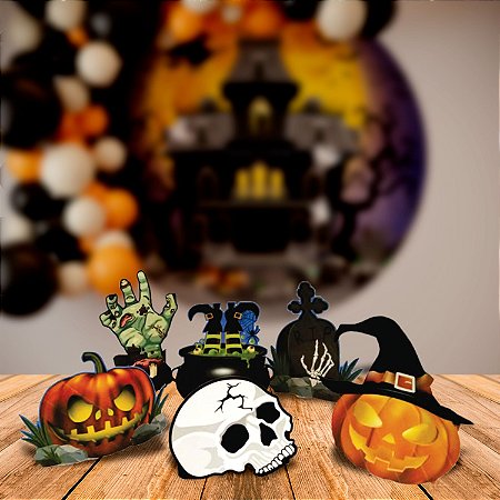 Kit 6 Display de mesa Decoração Halloween Festa