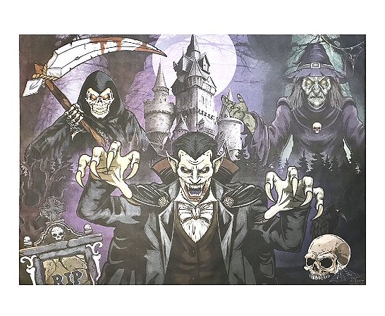 Painel GIGANTE Tnt  Decoração Halloween Horripilante Festa