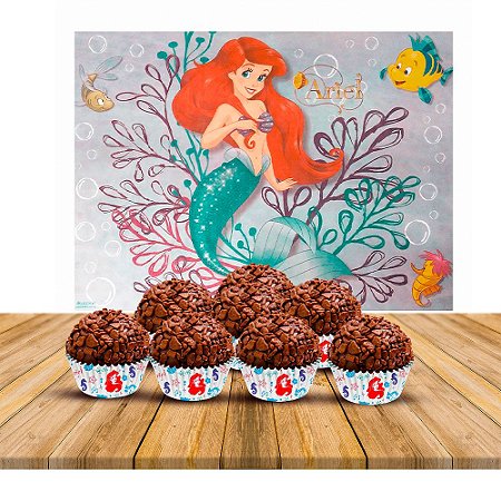 Kit festa Pequena Sereia 101pçs decoração Ariel aniversário