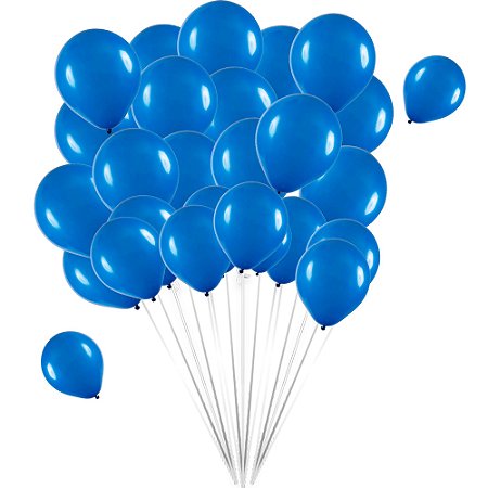 100 Bexigas Balão n9 AZUL Decoração Festa mais brilho