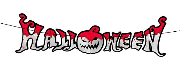 Faixa HALLOWEEN bandeirola decoração festa 1,05 x 25 cm