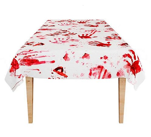 TOALHA DE MESA PLASTICA  DECORAÇÃO HALLOWEEN 1,80M X 1,20M