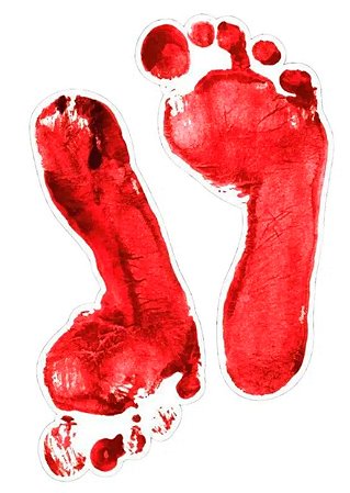 ADESIVOS DE CHAO PEGADAS DE SANGUE  DECORAÇÃO HALLOWEEN FESTA