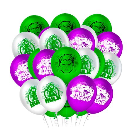 50 Balões Bexigas N9 Decoração HULK Festa Aniversário